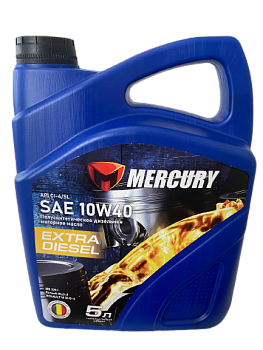 Масло моторн. полусинт. Mercury SAE 10w40 EXTRA Diesel 5л API CI-4/SL MB 229.1, RENAULT RLD-2, RE Масло моторн. полусинт. Mercury SAE 10w40 EXTRA Diesel 5л API CI-4/SL MB 229.1, RENAULT RLD-2, RE