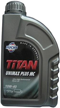 FUCHS TITAN UNIMAX PLUS MC 10W40 1л Масло моторное полусинт. (600765408) ACEA E7, A3/B3API CH-4 FUCHS TITAN UNIMAX PLUS MC 10W40 1л Масло моторное полусинт. (600765408) ACEA E7, A3/B3API CH-4