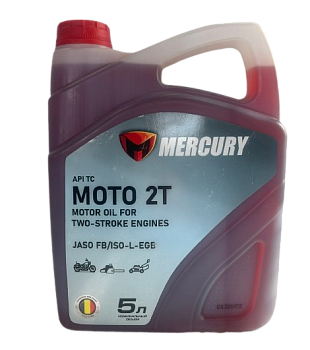 Масло моторн. Mercury API TC MOTO 2T 5L MOTOR OIL FOR TWO-STROKE ENGINES JASO FB/ISO-L-EGB Масло моторн. Mercury API TC MOTO 2T 5L MOTOR OIL FOR TWO-STROKE ENGINES JASO FB/ISO-L-EGB