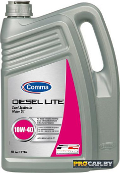 Comma Diesel Lite 10w40 5л полу.  диз. SAE . ACEA A3/B4, API SL/CF. Comma Diesel Lite 10w40 5л полу.  диз. SAE . ACEA A3/B4, API SL/CF.
