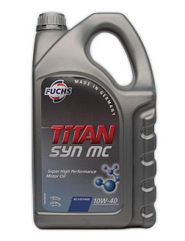 FUCHS TITAN SYN MC 10W40 5L API SN/CF Масло моторное полусинт. (601004384) (ранее 600639013) FUCHS TITAN SYN MC 10W40 5L API SN/CF Масло моторное полусинт. (601004384) (ранее 600639013)